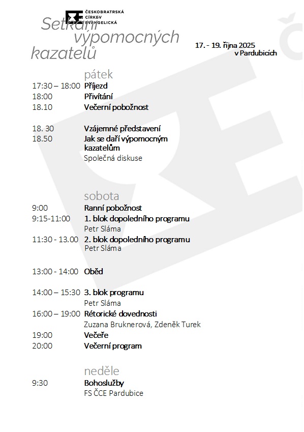 Setkání výpomocných kazatelů